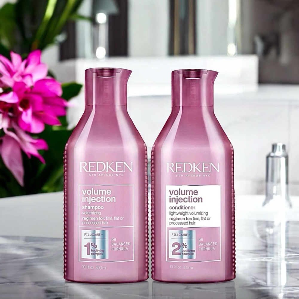 REDKEN Volume Injection Shampoo + Conditioner for Fine Hair 10.1 fl oz each